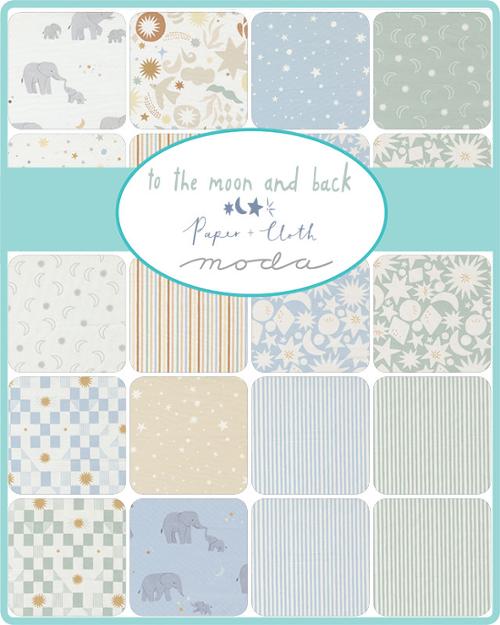 5" Charm Pack of To the Moon and Back by Paper + Cloth for Moda Fabrics - Multi