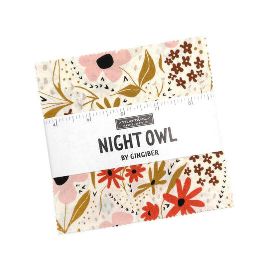 5" Charm Pack of Night Owl by Gingiber for Moda Fabrics