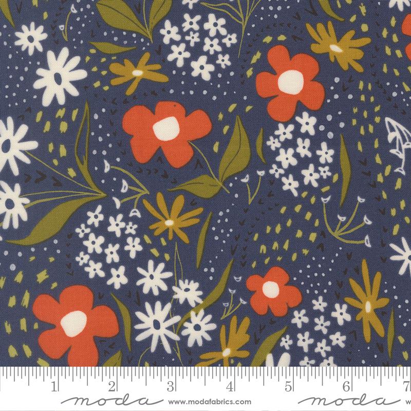 DUSK Feedsack Floral, Night Owl by Gingiber, Moda Fabrics