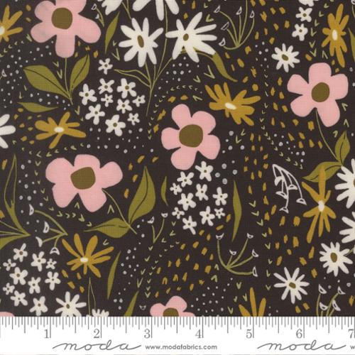MIDNIGHT Feedsack Floral, Night Owl by Gingiber, Moda Fabrics