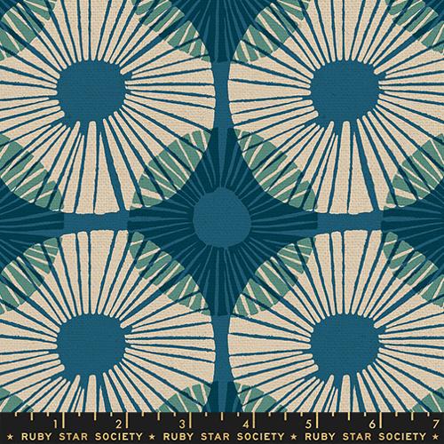 *Preorder* TEAL Superbloom Cotton Canvas Reimagined Landscapes by Jen Hewett for Ruby Star Society