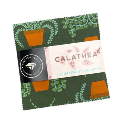5" Charm Pack of Calathea for Ruby Star Society