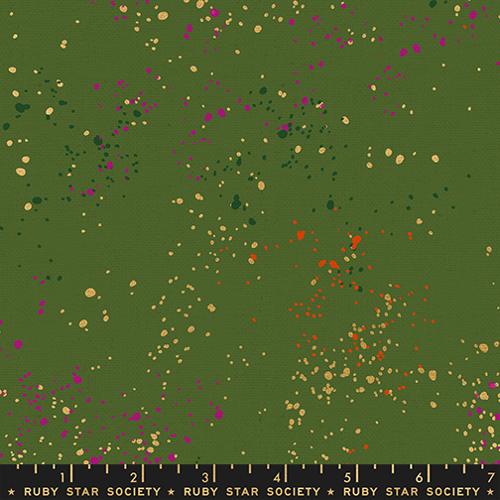 METALLIC SARAH Speckled Linen Cotton Canvas, Speckled by Rashida Coleman Hale for Ruby Star Society