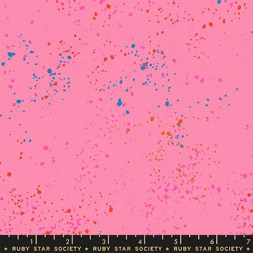 FLAMINGO Speckled Linen Cotton Canvas, Speckled by Rashida Coleman Hale for Ruby Star Society