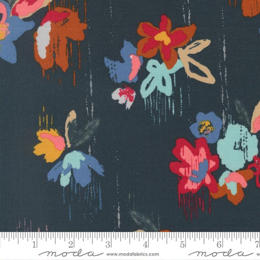 DEEP SEA Brush Stroke, Boho Haven by Fancy That Design House for Moda Fabrics