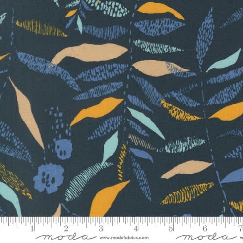 DEEP SEA Textured Frond, Boho Haven by Fancy That Design House for Moda Fabrics
