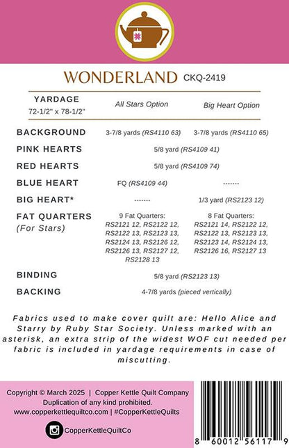 Wonderland Quilt by Copper Kettle Quilt Company