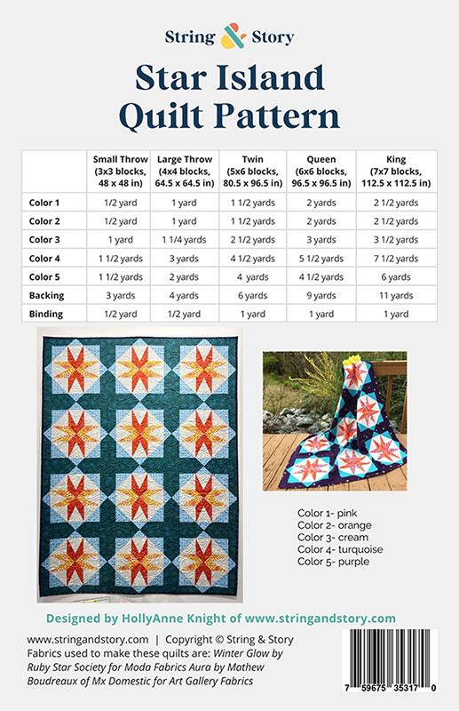 Star Island Quilt Pattern by String & Story