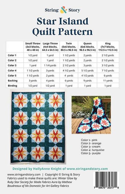 Star Island Quilt Pattern by String & Story