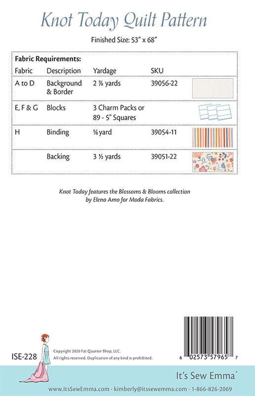 Knot Today Quilt Pattern designed by Angeles Jaso Tucker for It's Sew Emma