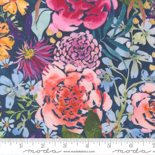 *Preorder* NAVY Midsummer Bloom, Soulstice Canvas by Create Joy Project for Moda Fabrics