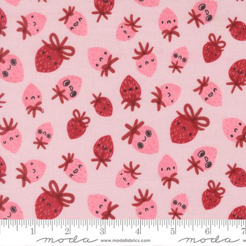 *Preorder* BLUSH Strawberries, Funny Valentine by Lizzy House for Moda Fabrics