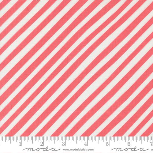 *Preorder* CORAL Stripes, Funny Valentine by Lizzy House for Moda Fabrics