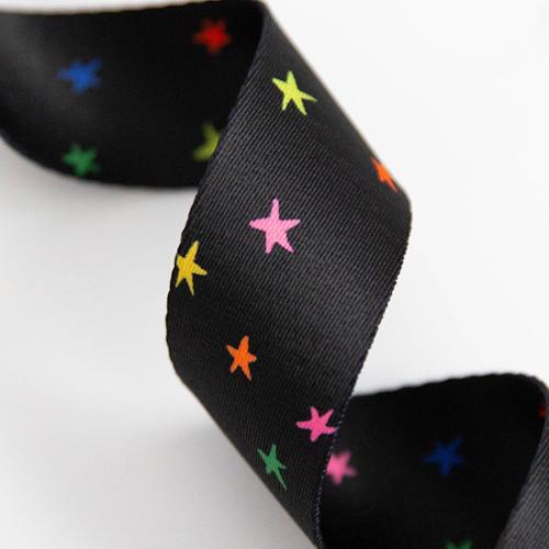 VIVID BLACK 1.5 inch Starry Webbing from Stitch Supply Co. and Ruby Star Society