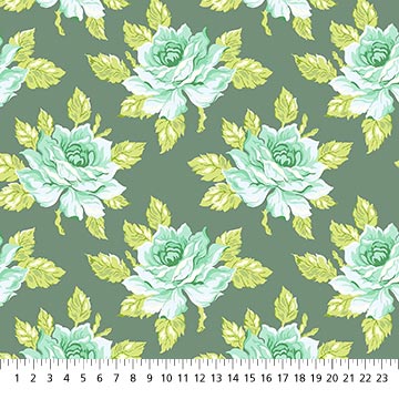 SLATE Hello Roses, Daisy Crush by Heather Bailey for FIGO Fabrics