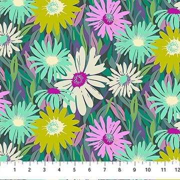 MIDNIGHT Unchained, Daisy Crush by Heather Bailey for FIGO Fabrics