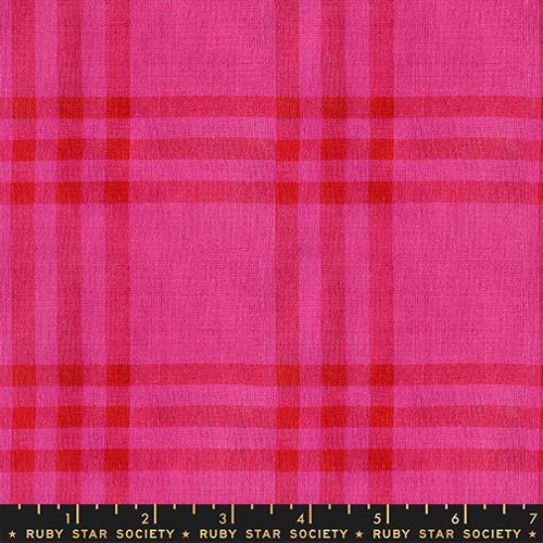 *Preorder* PINK Horizon Plaid, Warp and Weft Mystic Fable by Alexia Abegg for Ruby Star Society