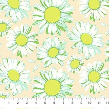 IVORY Sunshine Daisies, Daisy Crush by Heather Bailey for FIGO Fabrics