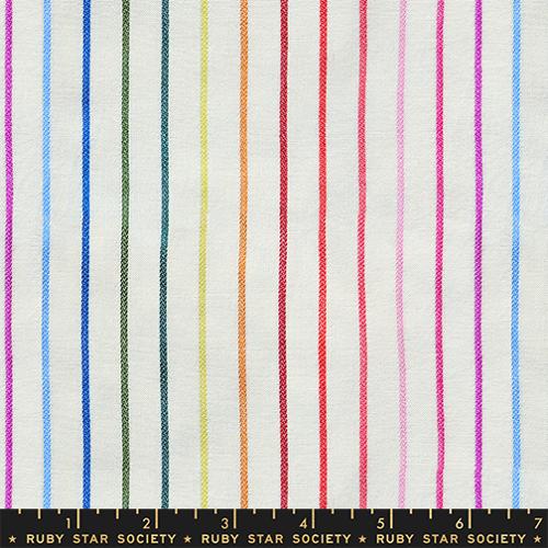 *Preorder* NATURAL Rainbow Stripe, Warp and Weft Mystic Fable by Alexia Abegg for Ruby Star Society