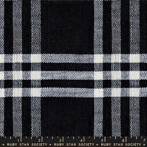 *Preorder* BLACK Horizon Plaid Chore Coat Woven, Warp and Weft Mystic Fable by Alexia Abegg for Ruby Star Society