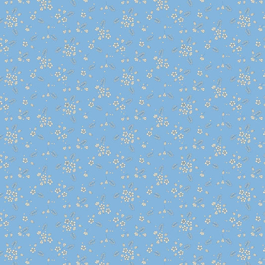 BLUE Blossoms in Blue, Floral Romance Rayon by Pippa Shaw for Figo Fabrics