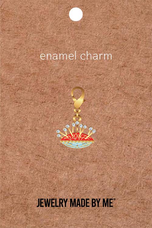 Tomato Pincushion Enamel Charm from Jewelry Made by Me