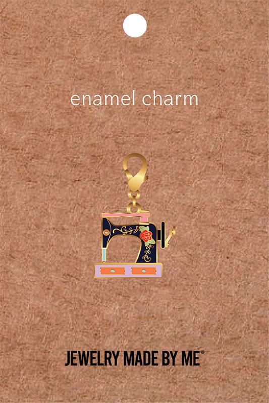 Sewing Machine Enamel Charm from Jewelry Made by Me