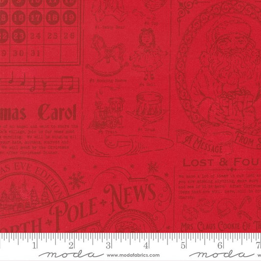 *Preorder* POINSETTIA North Pole News, Holiday Cheer by Stacy Iest Hsu for Moda Fabrics