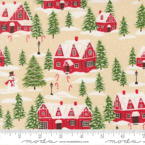 *Preorder* NATURAL Cardinals Village, Holiday Cheer by Stacy Iest Hsu for Moda Fabrics