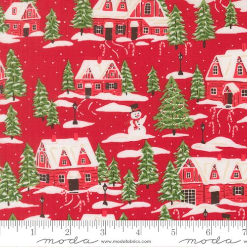 *Preorder* POINSETTIA Cardinals Village, Holiday Cheer by Stacy Iest Hsu for Moda Fabrics