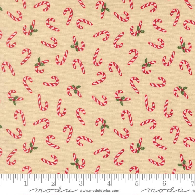 *Preorder* NATURAL Candy Cane, Holiday Cheer by Stacy Iest Hsu for Moda Fabrics