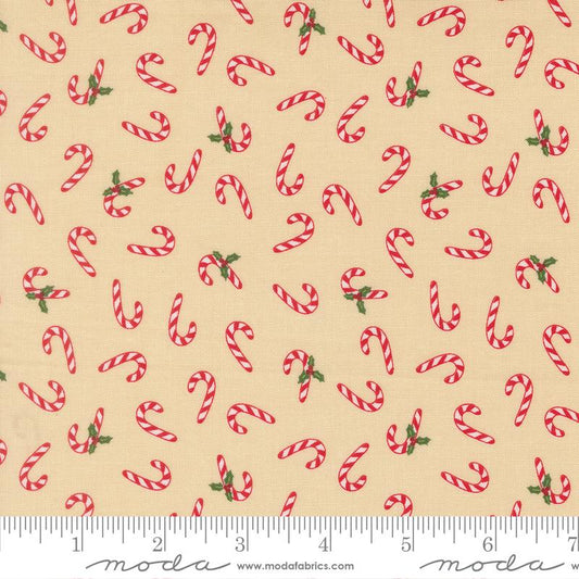 *Preorder* NATURAL Candy Cane, Holiday Cheer by Stacy Iest Hsu for Moda Fabrics