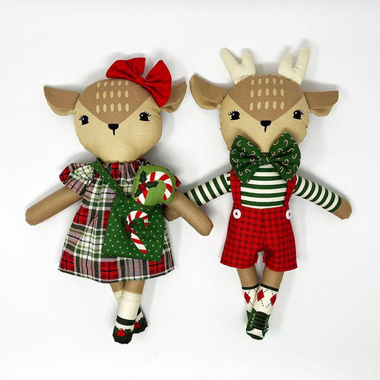 *Preorder* Reindeer Stuffies Panel 36" x 44" from Holiday Cheer by Stacy Iest Hsu for Moda Fabrics