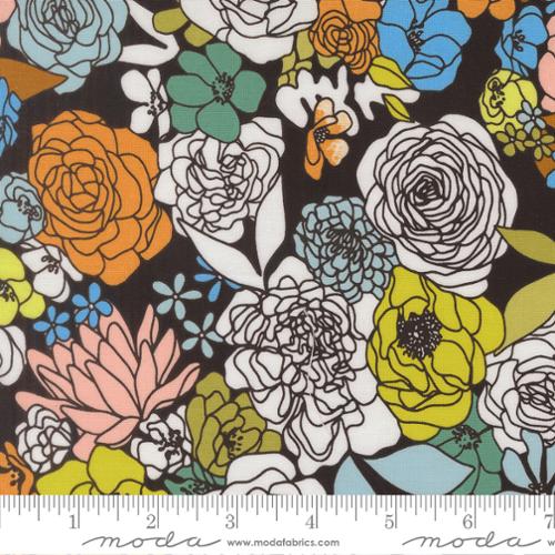 *Preorder* BLACK AS NIGHT Hidden Facet, True to Hue by Alli K for Moda Fabrics
