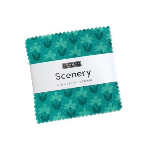 2.5" Mini Charm Pack of Scenery by Elizabeth Hartman for Moda Fabrics