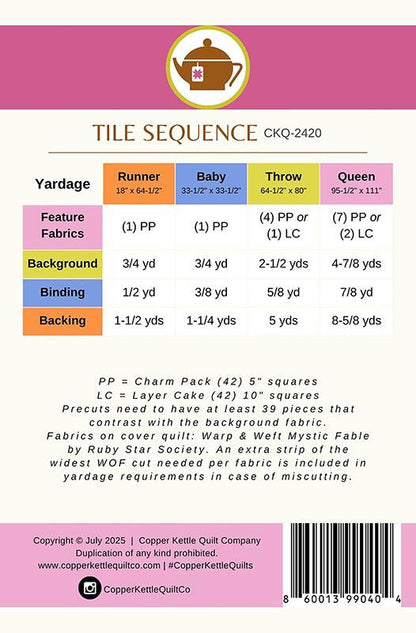 Tile Sequence Quilt by Copper Kettle Quilt Company