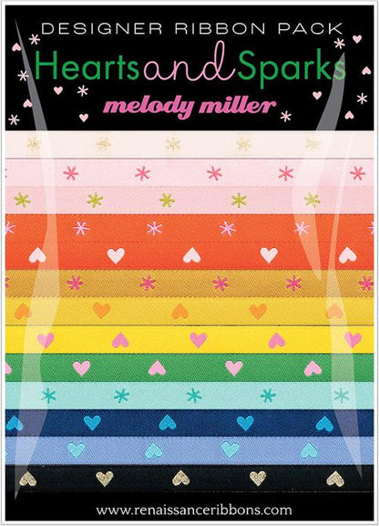 Designer Ribbon Pack of Hearts and Sparks from Renaissance Ribbons