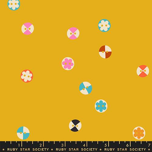 *Preorder* GOLDENROD Buttons, 1 800 Notion, a Ruby Star Society Collaborative Collection