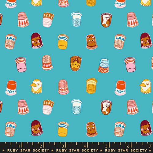 *Preorder* TURQUOISE Thimbles, 1 800 Notion, a Ruby Star Society Collaborative Collection