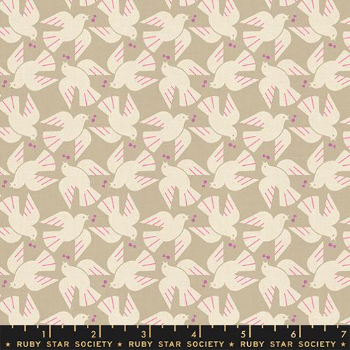 *Preorder* KHAKI Flock Yeah, Linen/Cotton, Lofi Linens by Rashida Coleman Hale for Ruby Star