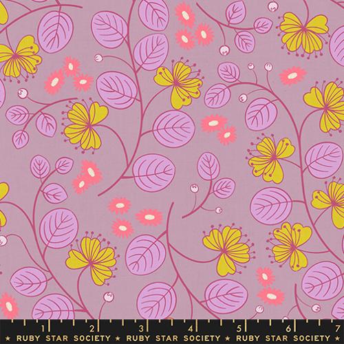 *Preorder* LILAC Caper Floral, Linen/Cotton, Lofi Linens by Rashida Coleman Hale for Ruby Star