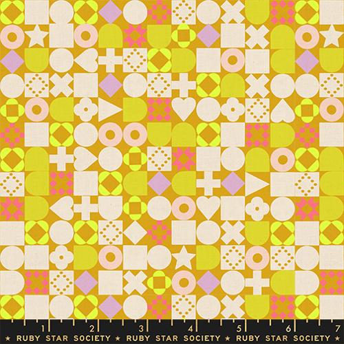 *Preorder* CACTUS Blocked, Linen/Cotton, Lofi Linens by Rashida Coleman Hale for Ruby Star