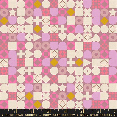 *Preorder* LILAC Blocked, Linen/Cotton, Lofi Linens by Rashida Coleman Hale for Ruby Star