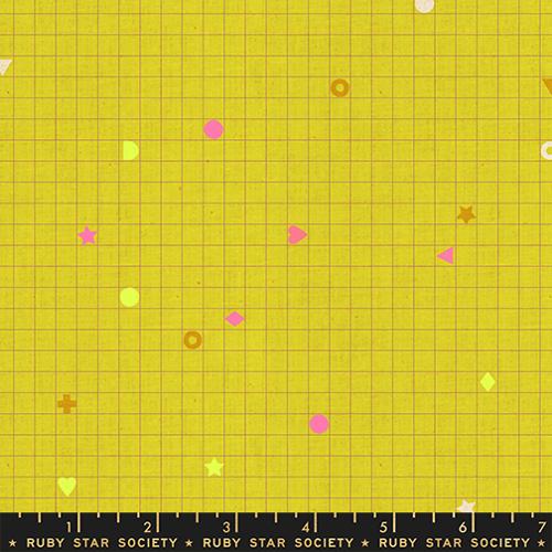 *Preorder* CITRON Power Grid, Linen/Cotton, Lofi Linens by Rashida Coleman Hale for Ruby Star
