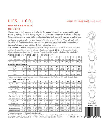Havana Pajamas from Liesl + Co