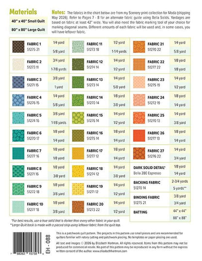 Outdoors by Elizabeth Hartman Quilt Pattern