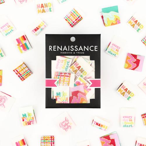 Woven Label Pack Good Vibes from Renaissance Ribbons