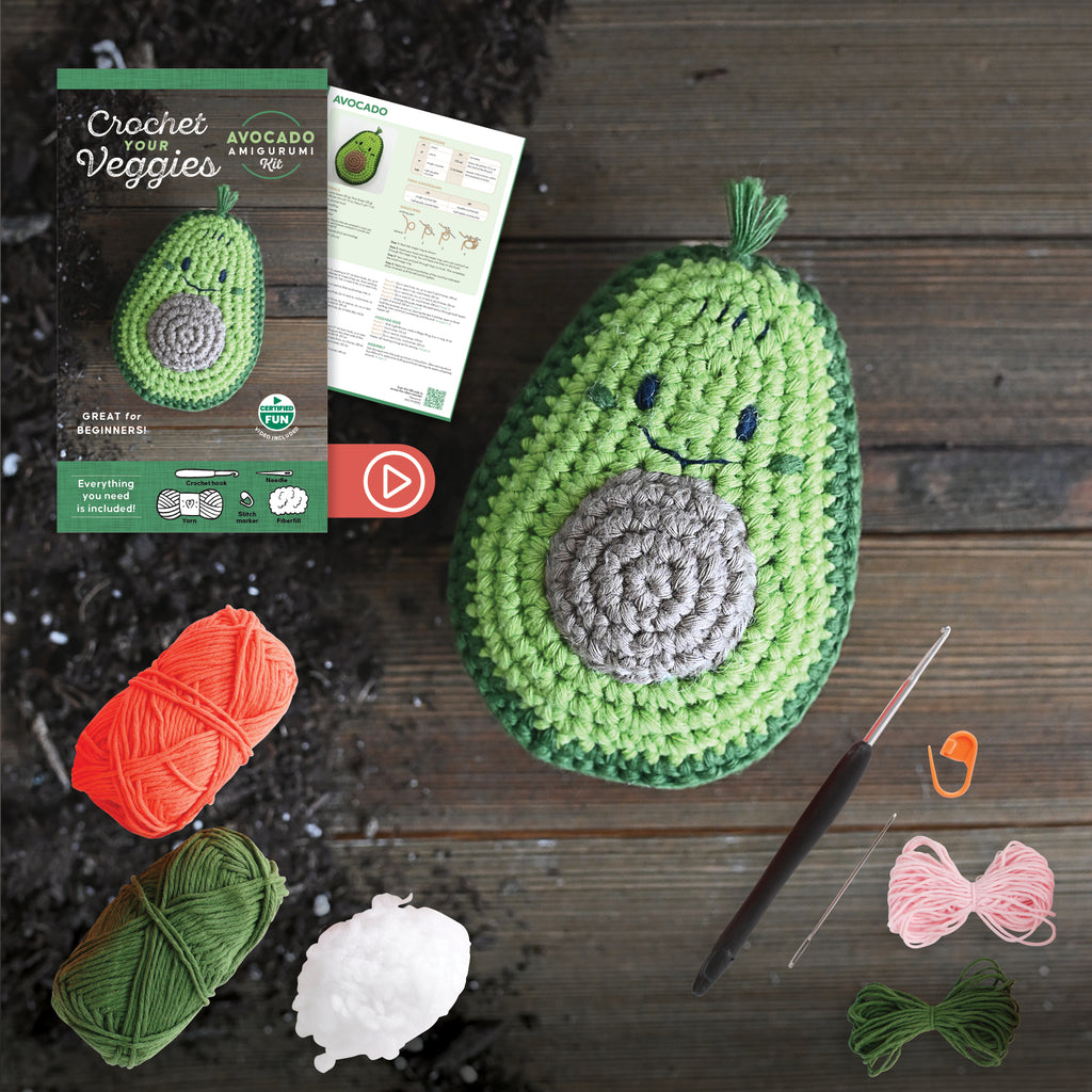 Avocado Amigurumi Kit from Crochet Your Veggies