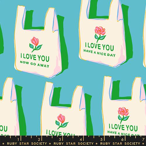 *Preorder* DARK TURQUOISE Have A Nice Day, Sparkle Mart by Melody Miller for Ruby Star Society