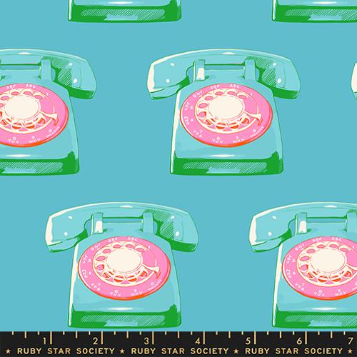 *Preorder* DARK TURQUOISE Telephones, Sparkle Mart by Melody Miller for Ruby Star Society